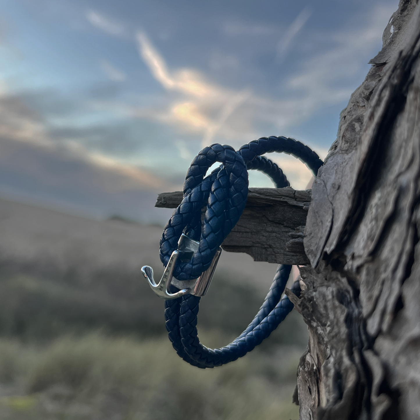 Dark Navy Leather Bracelet